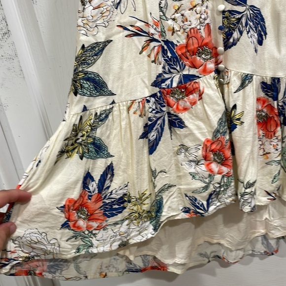 Minkpink Floral Button Front Halter Mini Dress M - Picture 3 of 9